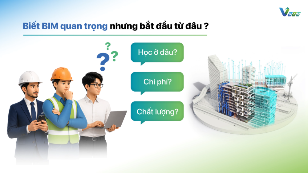 Rào cản của người bắt đầu học BIM: Học ở đâu, học như thế nào, chi phí ra sao?